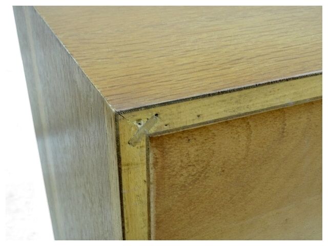 Sideboard vintage blond wood massif vintage 1950 from Charles Ramos
