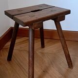 Milking stool, peasant art (19th century)