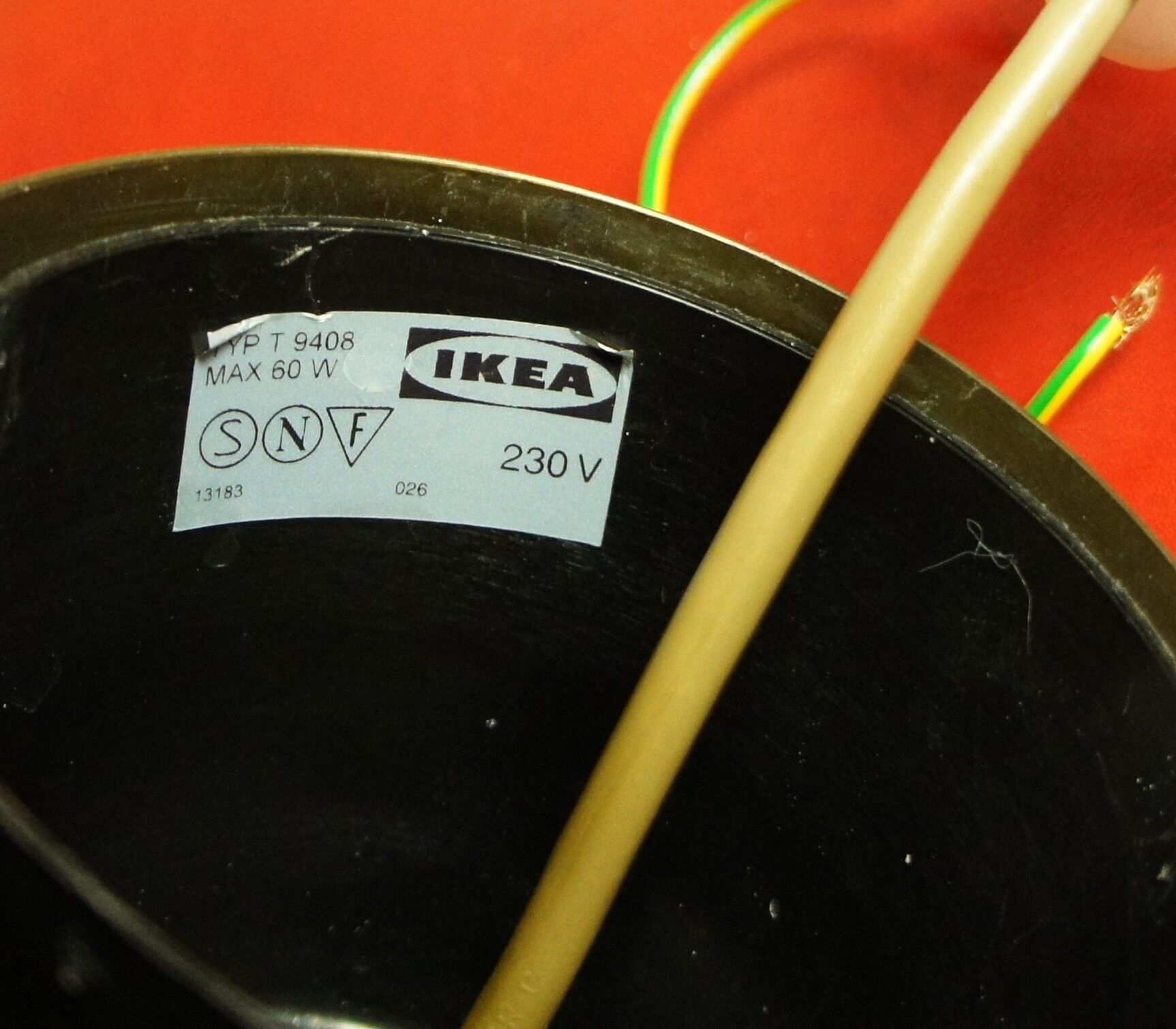 Ikea vintage brass &opalin glass hanging lamp circa 1970