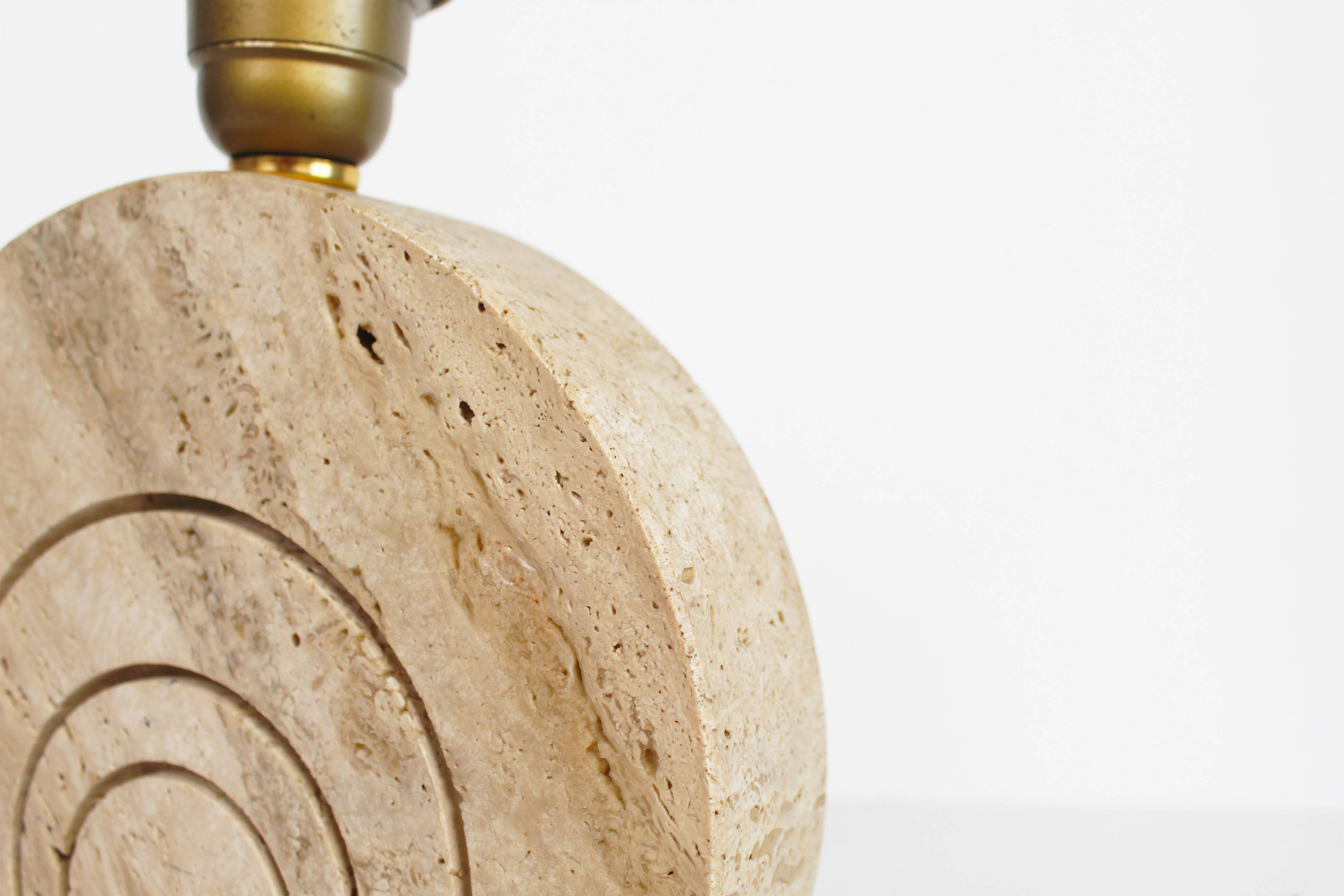 1970's original vintage travertin Table Lamp