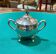 Silver-plated metal sugar bowl from England, 1950s.