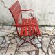 Banc pliable en fer et bois