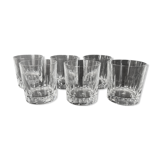 Ensemble de six verres à whisky en cristal