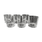 Ensemble de six verres à whisky en cristal