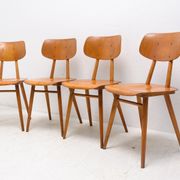 Mid century dining chairs Ton, set of four, 1960