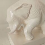 Paire de serre-livres anciens en céramique émaillée