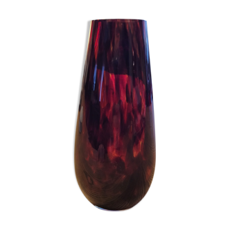 Vase en verre façon ecaille