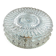 Vintage 1970s round wall light ceiling fixture with transparent glass.