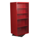 Double-face rotating display cabinet in red lacquer by Arflex, 1980s