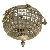 Crystal Beaded Flushmount 1980’s