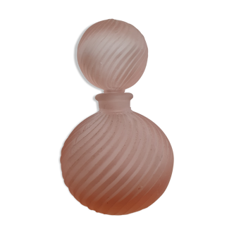 Pink glass bottle