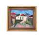 Original Swedish Oil on Canvas – “City View” by Gösta Sigfrid