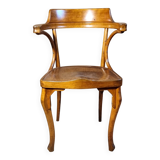 Early 20th century curved wooden office chair