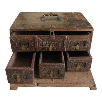 Indian wooden treasure box