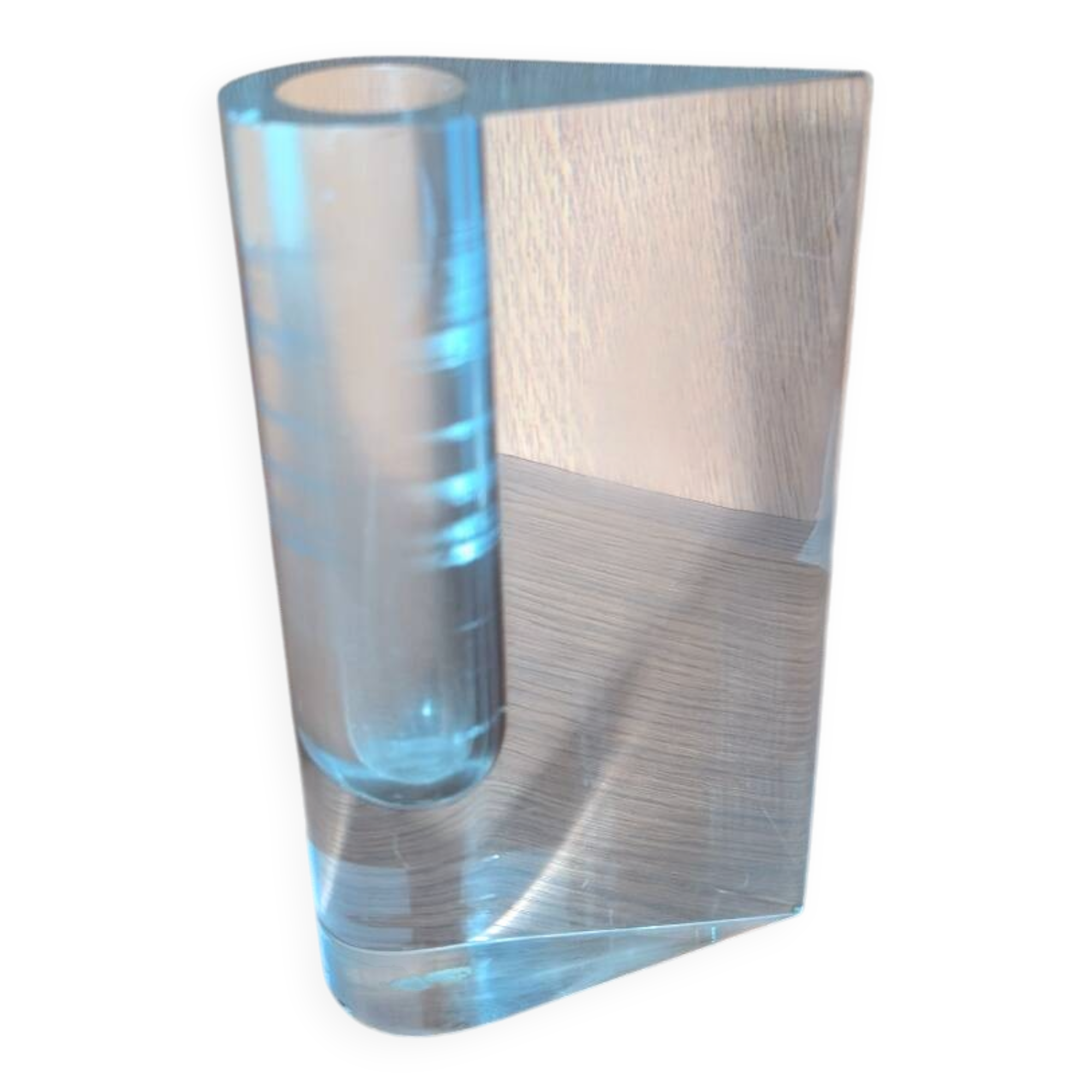 Vase en plexiglas Guzzini – Design italien vintage – Années 70