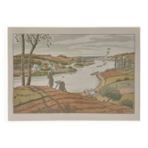 Lithograph by Henri Rivière The Aspects of Nature - The River