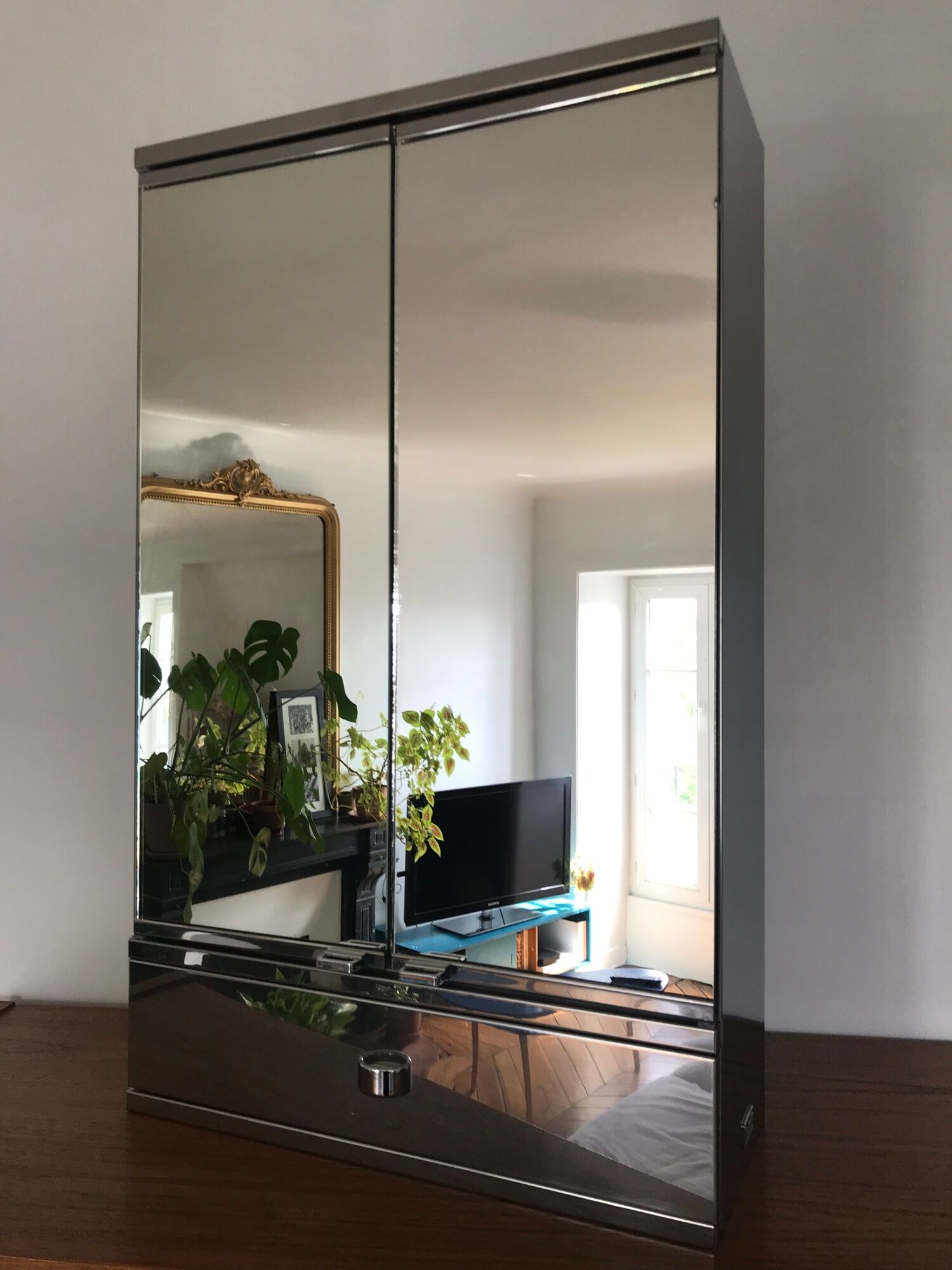 Medical cabinet bathroom all stainless steel and mirror