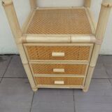 Bamboo and rattan shelf
