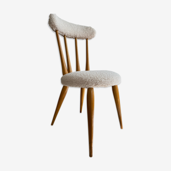 Vintage sheepskin chair