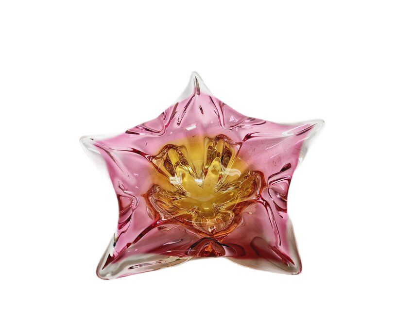 Decorative bowl by J. Hospodka for Chribska Glassworks, former Czechoslovakia, 1960s