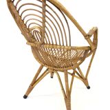 Rattan armchair by Rohe Noordwolde, 1960