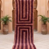 Handmade Berber hallway rug, size 75 x 300 cm