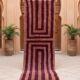 Handmade Berber hallway rug, size 75 x 300 cm