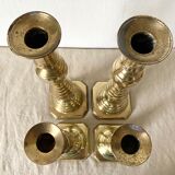 Old brass candlesticks England