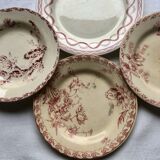 Set of 4 flat plates "Terre de Fer"
