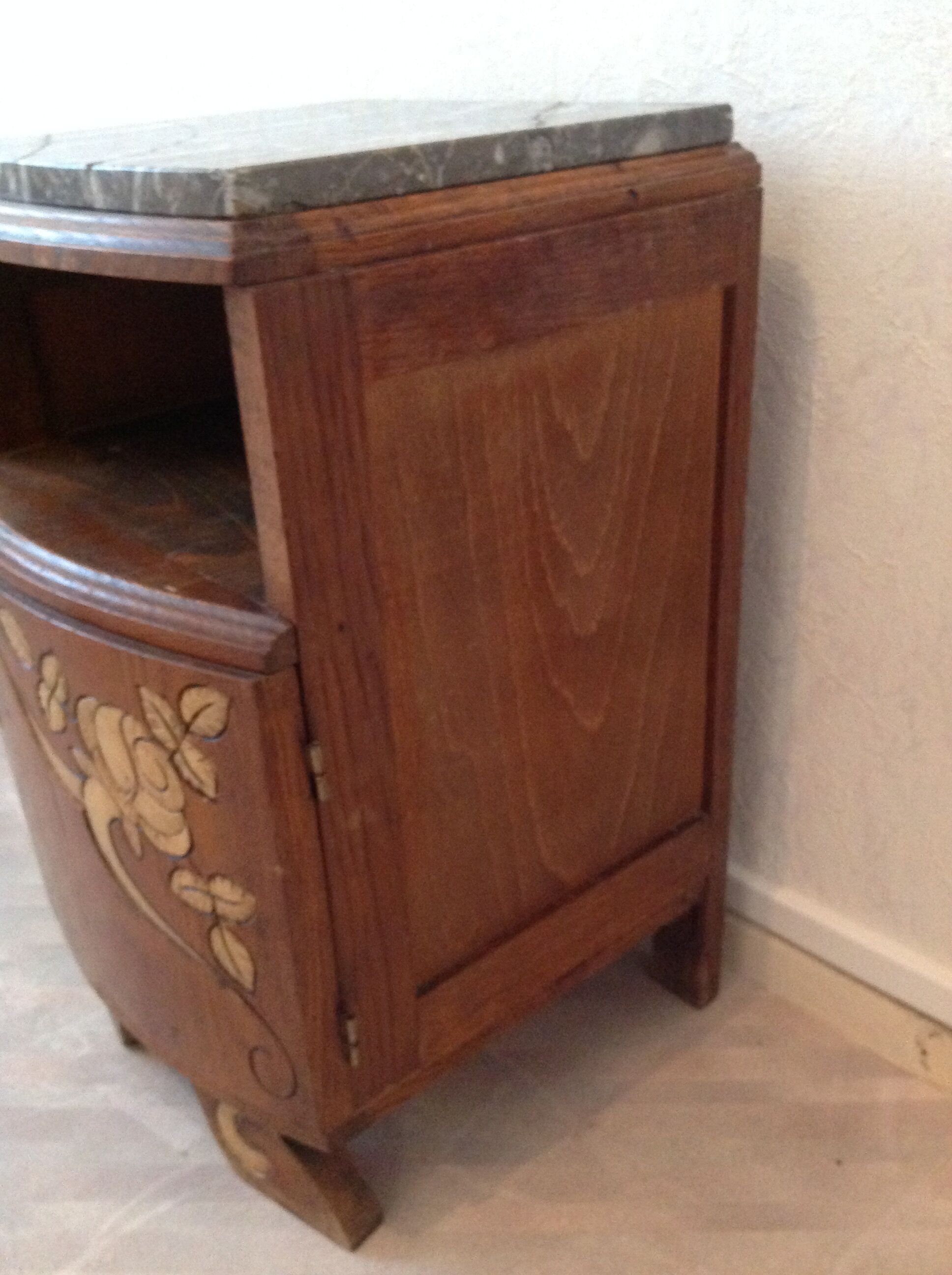 Chene bedside table / vintage 50-60s