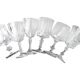 6 assorted crystal wine glasses