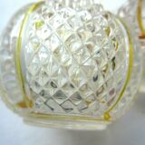 Baccarat perfume bottle, yellow eds and diamond tips