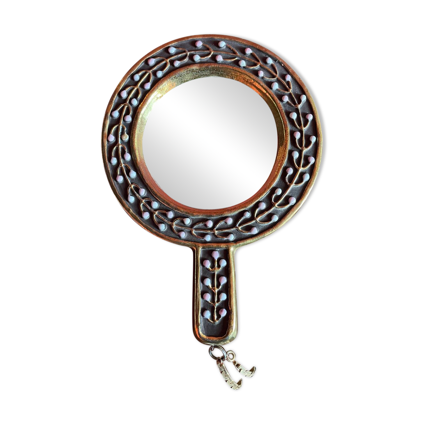 Mithé Espelt polychrome ceramic mirror