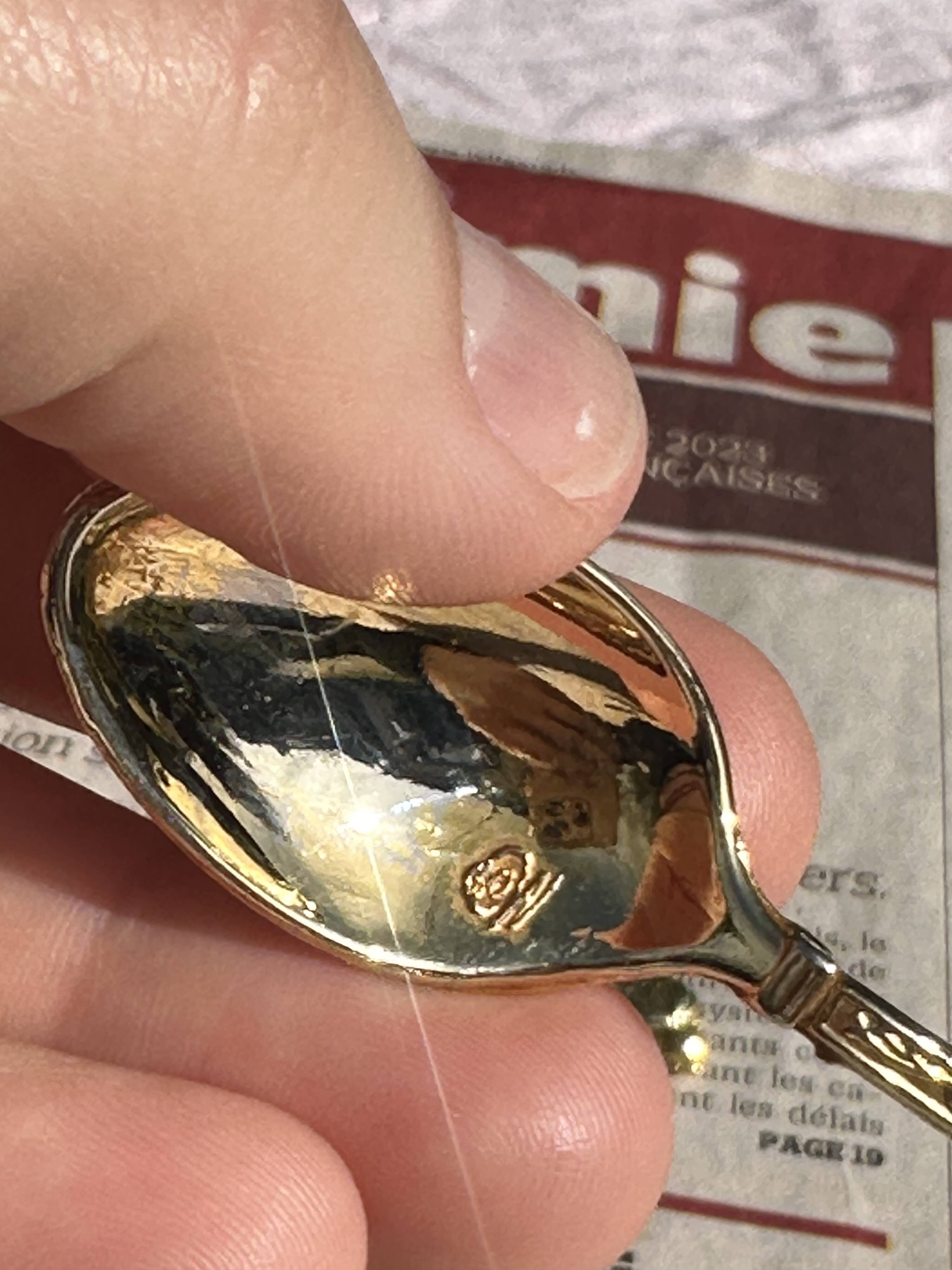 Set of 6 Vintage Gold Moka Spoons - Tableware - Coffee Spoons