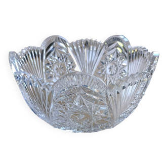 Bohemian crystal salad bowl