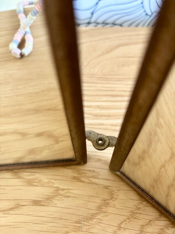 Miroir de barbier triptyque