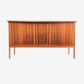 Buffet britannique du milieu du siècle en teck et noyer Vanson for Heals, années 1950
