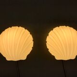 Pair of shell wall sconces from Glasshutte Limburg