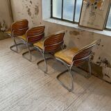 4 chairs Rinaldi "Sabrina" yellow leather