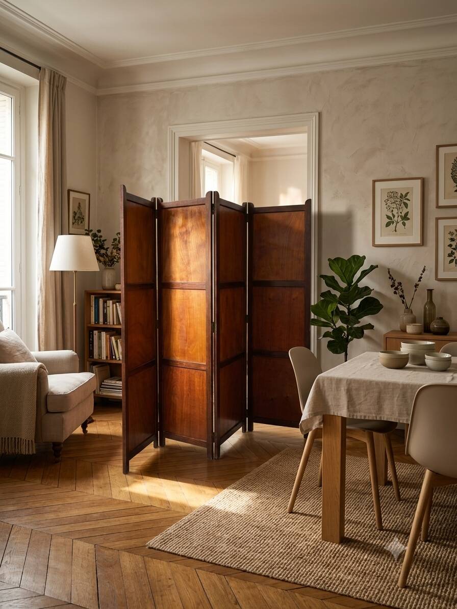 Paravent ancien 5 vantaux