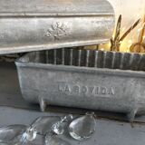 Pair of stainless steel planters