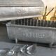 Pair of stainless steel planters