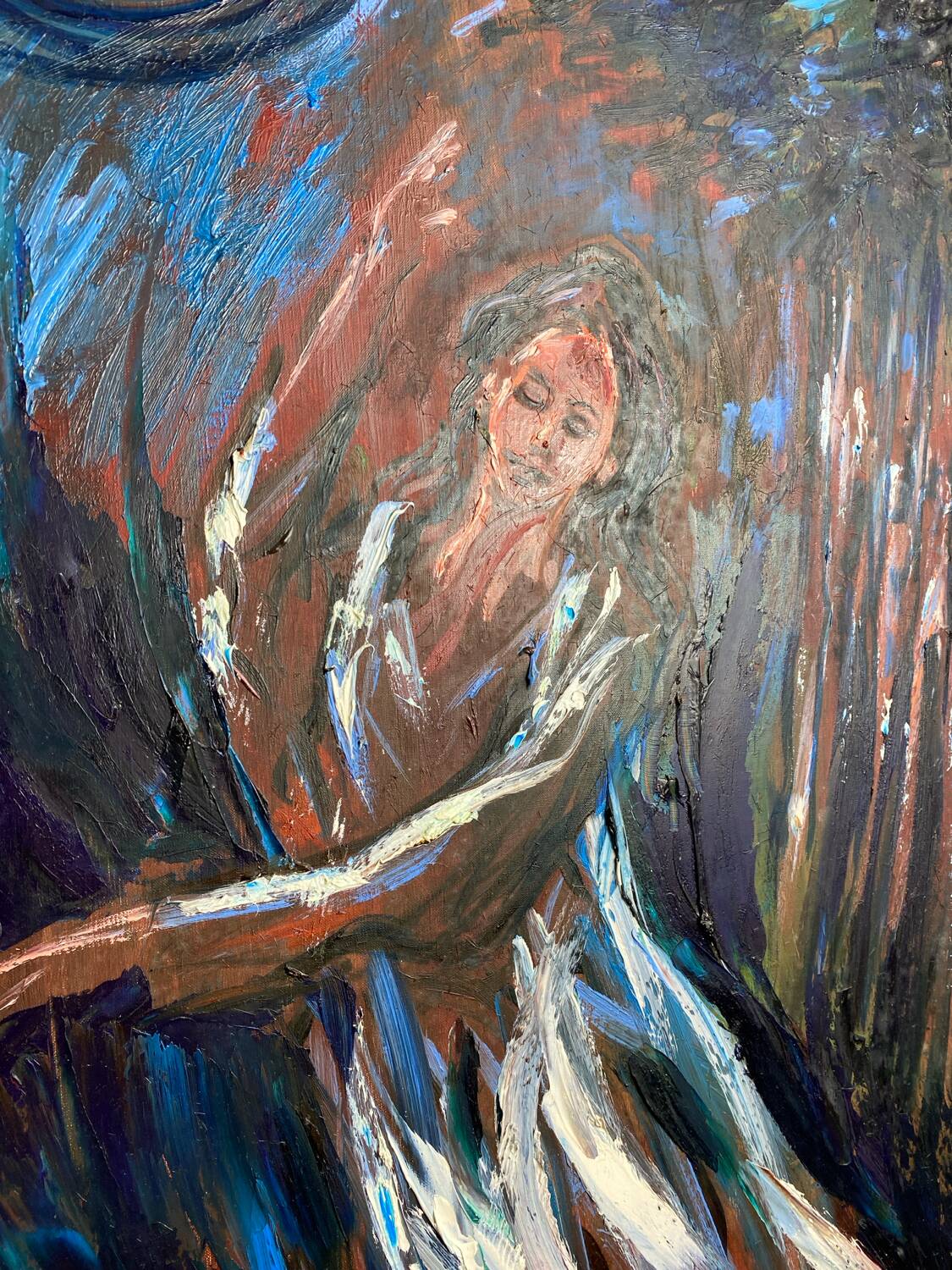 Oil on canvas, The Leap in Faith, Andrew Vicari