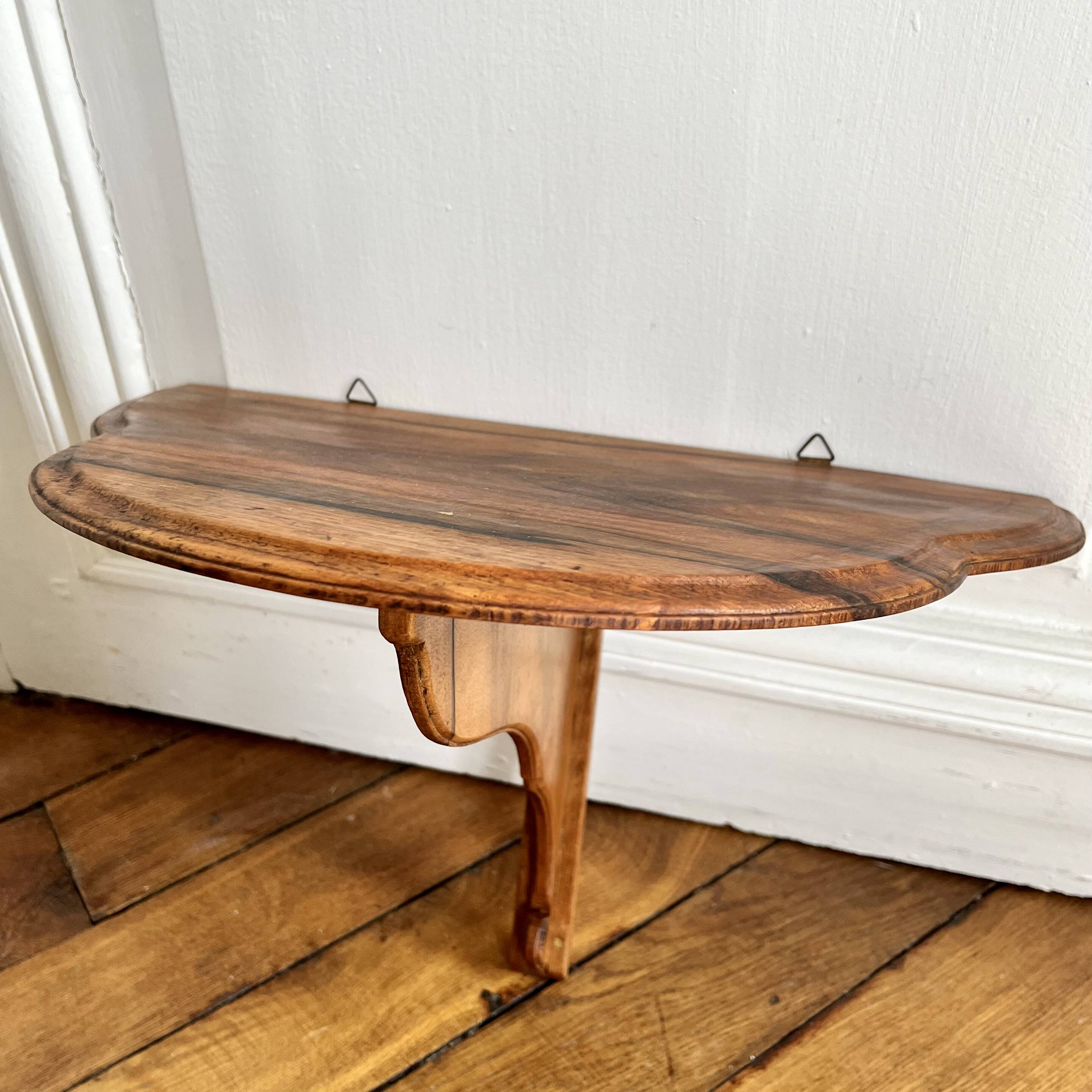 Curved wall console shelf