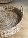 Vintage woven rattan round tray 33 cm