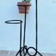 Vintage geometric steel plant holder