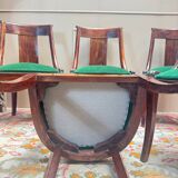 Suite de six chaises gondole en acajou de style empire