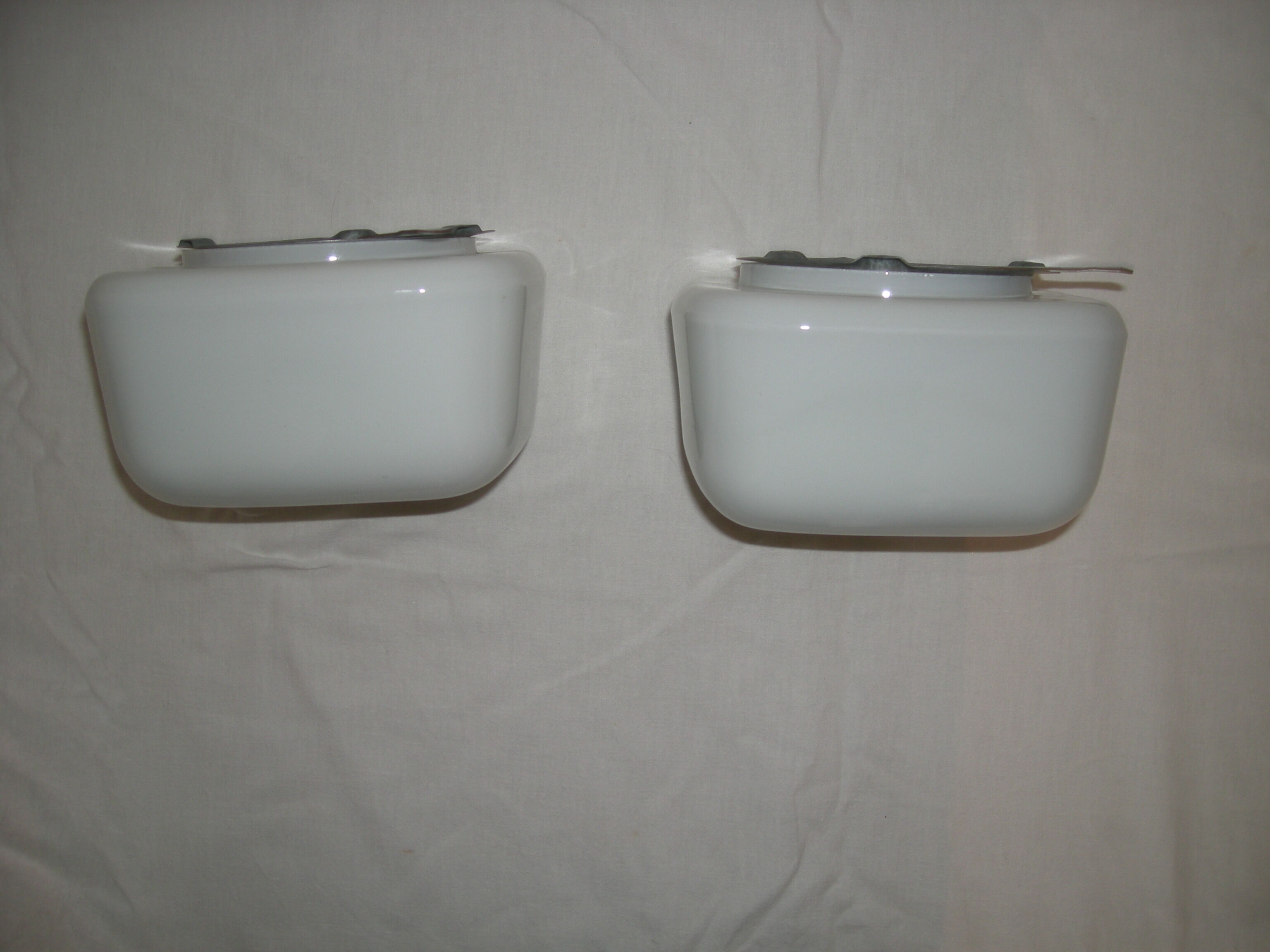 Pair of wall lamps or square ceiling lamp from the 50s