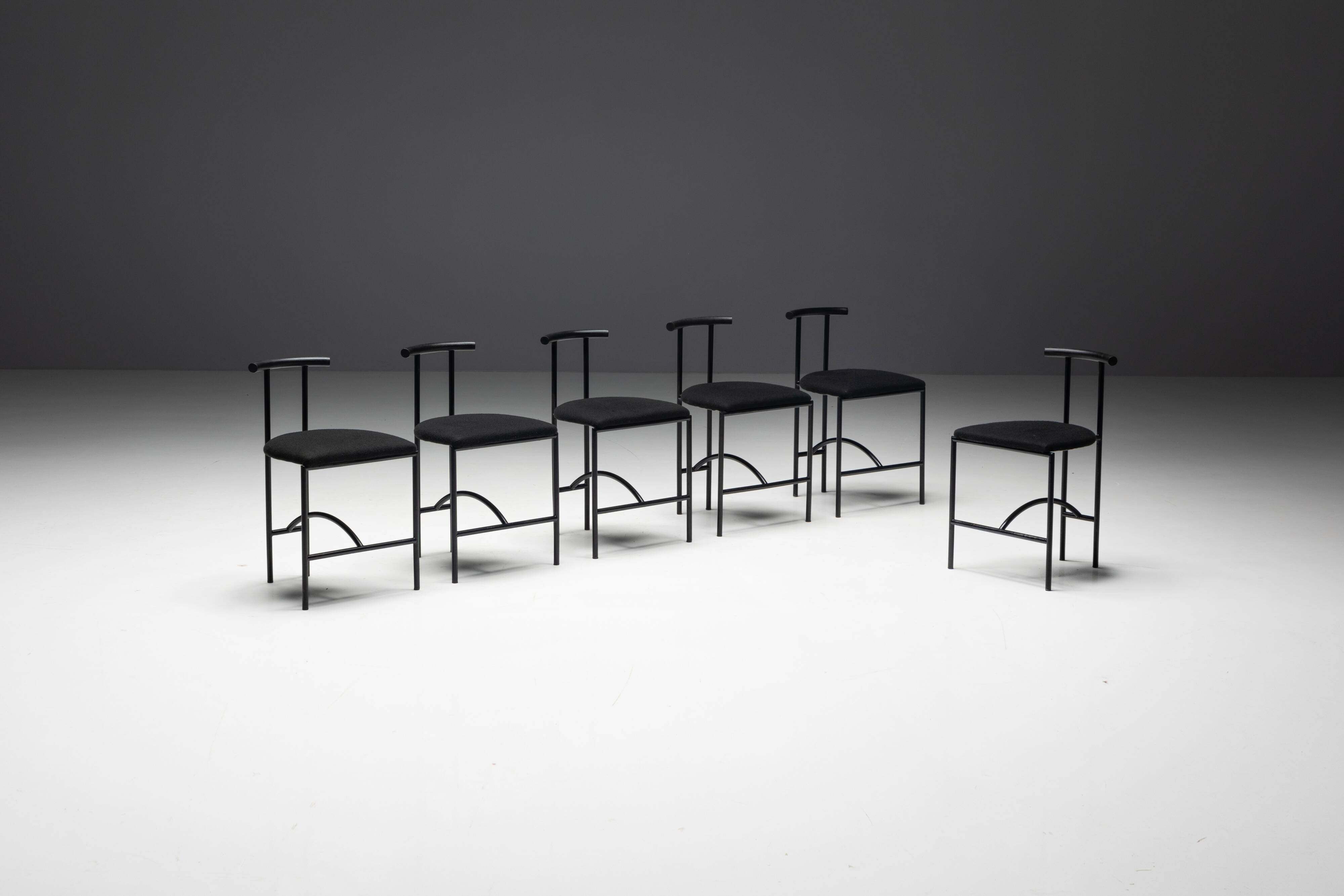 Postmodern "Tokyo" Dining Chairs by Rodney Kinsman for Bieffeplast, Italy, 1980s