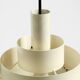 1960s Space Age heavy solid slatted metal pendant lamp